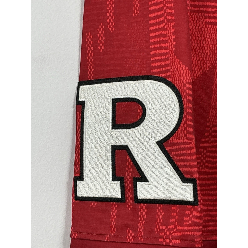 Mens NWT Adidas Rutgers Ballroom Pull On Basketball Shorts XL Multicolor CBC - Picture 2 of 6
